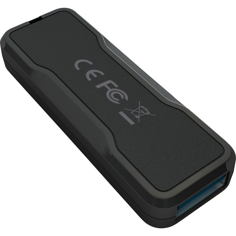 V7 256GB USB 3.1 Flash Drive - With Retractable USB Connector - 256 GB - USB 3.1 - 120 MB/s Read Speed - 25 MB/s Write Speed - Black - 5 Year Warranty