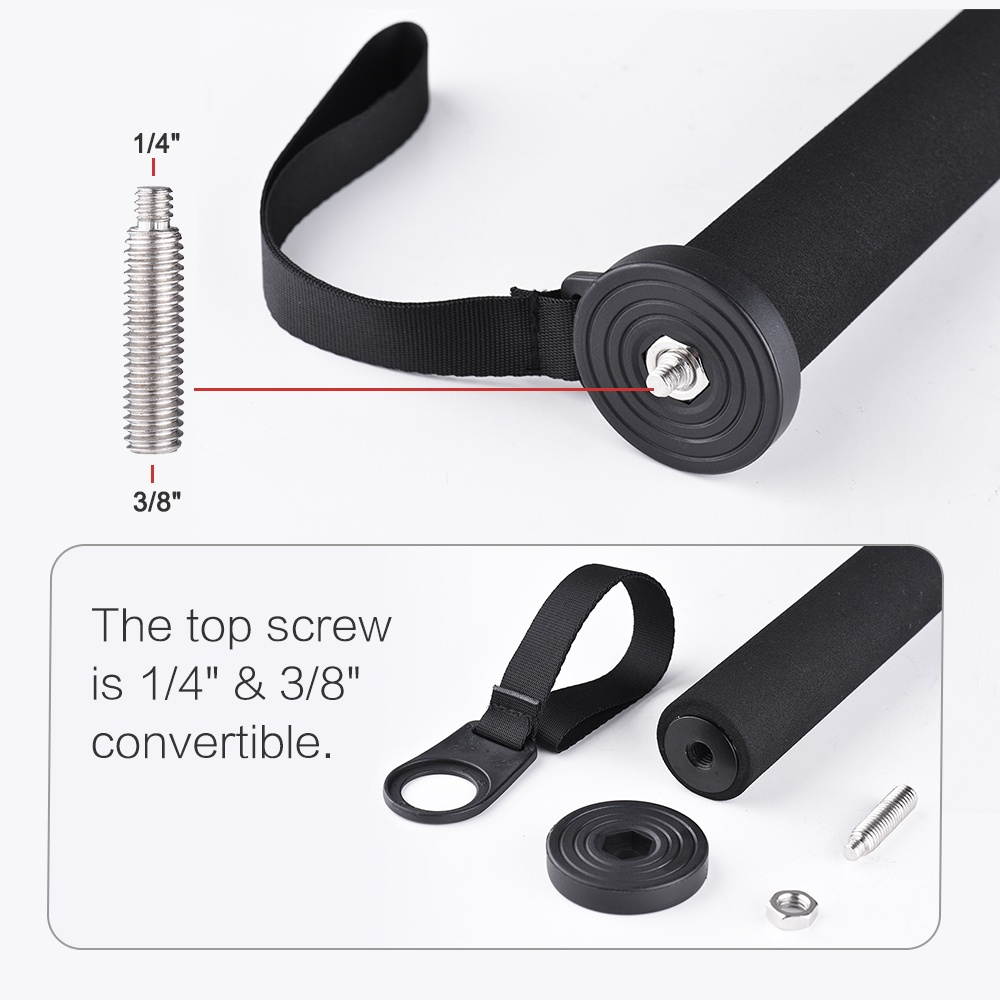 Andoer A-666 181cm/5.9ft Telescoping Aluminum Camera Monopod Unipod Stick 6-Section Max. Load 10kg/22Lbs with Carry Bag for Camcorder Video Studio Photography