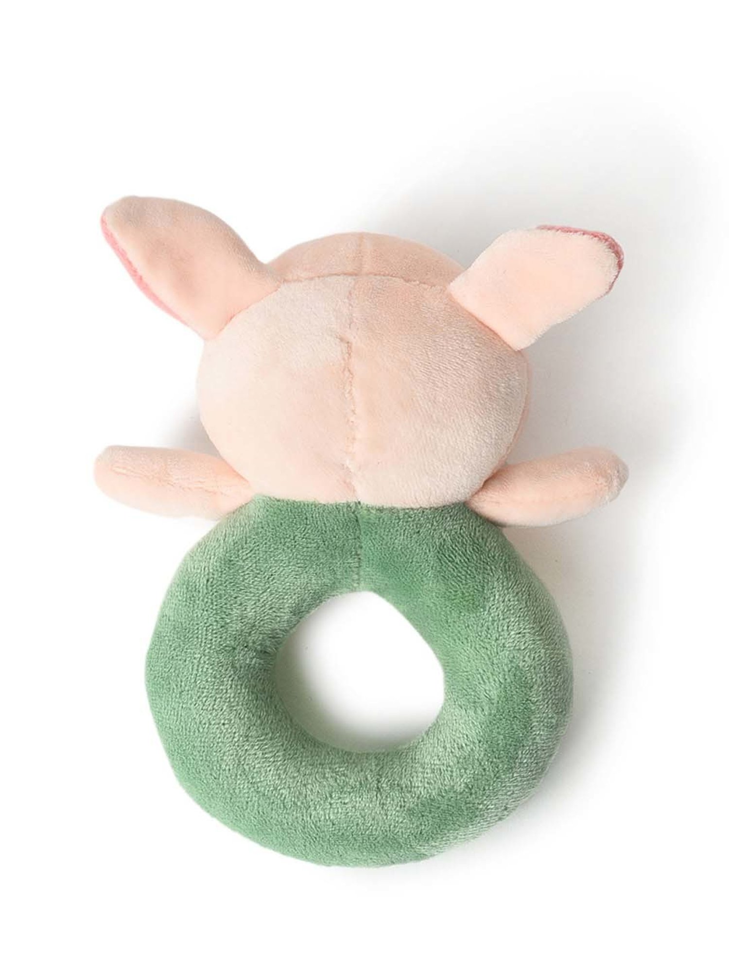 MiArcus Kids Pink & Green Ring Rattle Toy