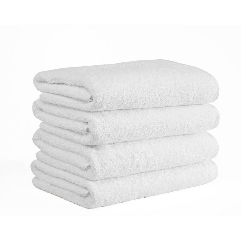 4pc Arsenal Turkish Hotel Collection Bath Towel Set White - Makroteks