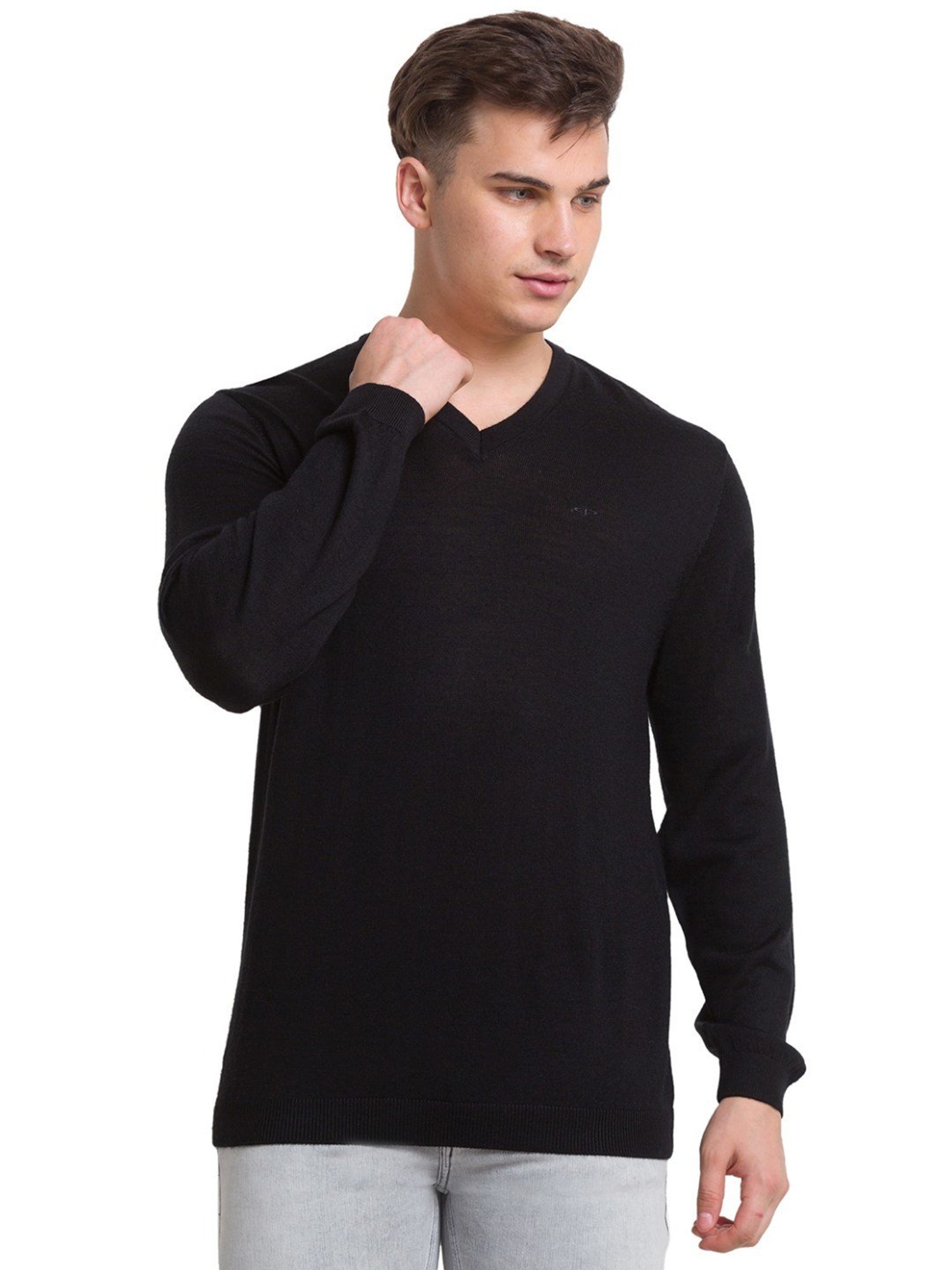 ColorPlus Black Tailored Fit Sweater