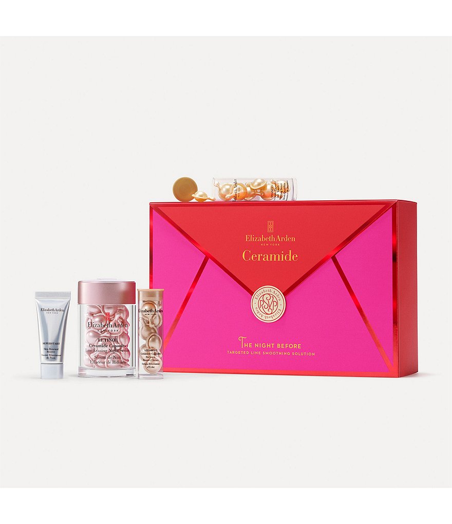 Elizabeth Arden Retinol Ceramide Capsules Serum, 30 Count, 4-Piece Skin Care Gift Set