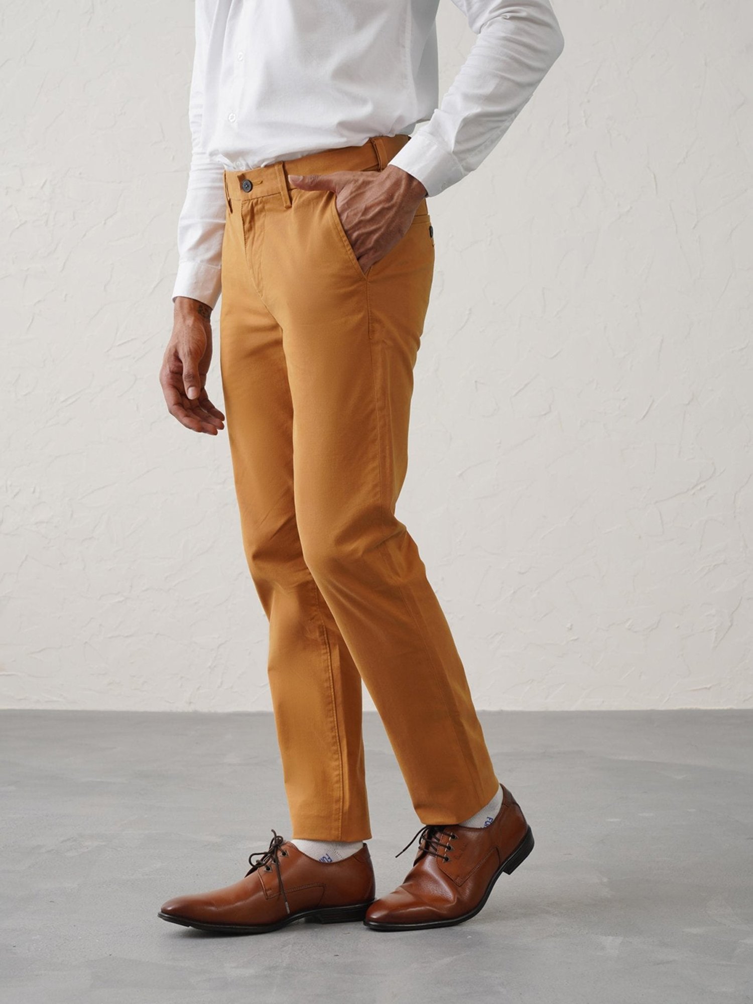 MinusOne Camel Regular Fit Chinos