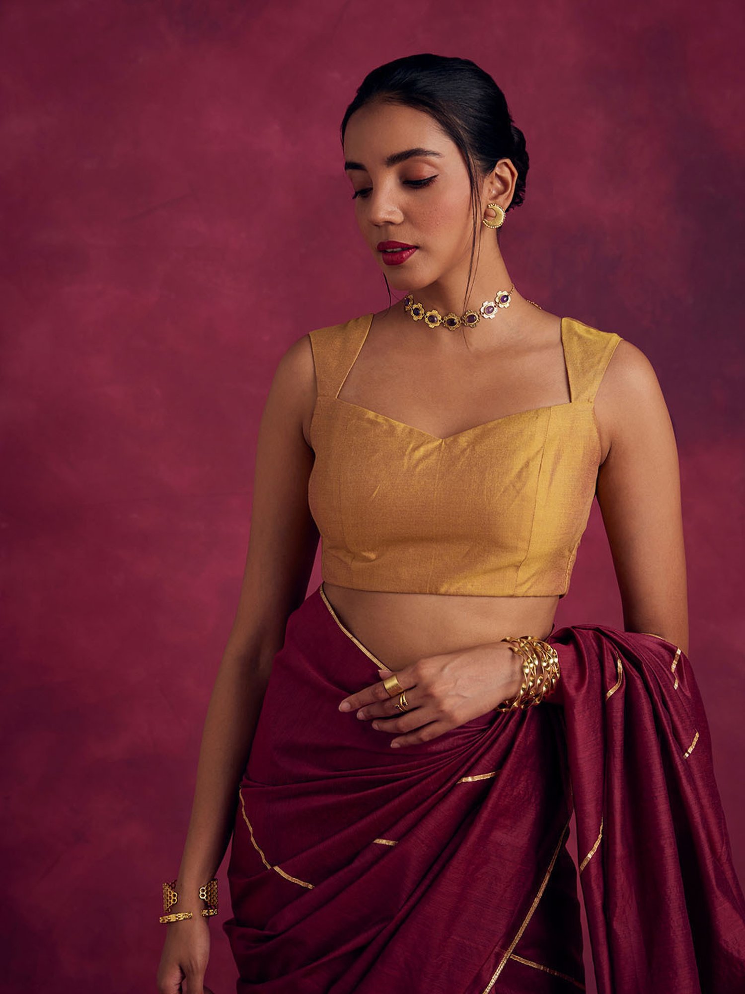 Abhishti Gold Blouse