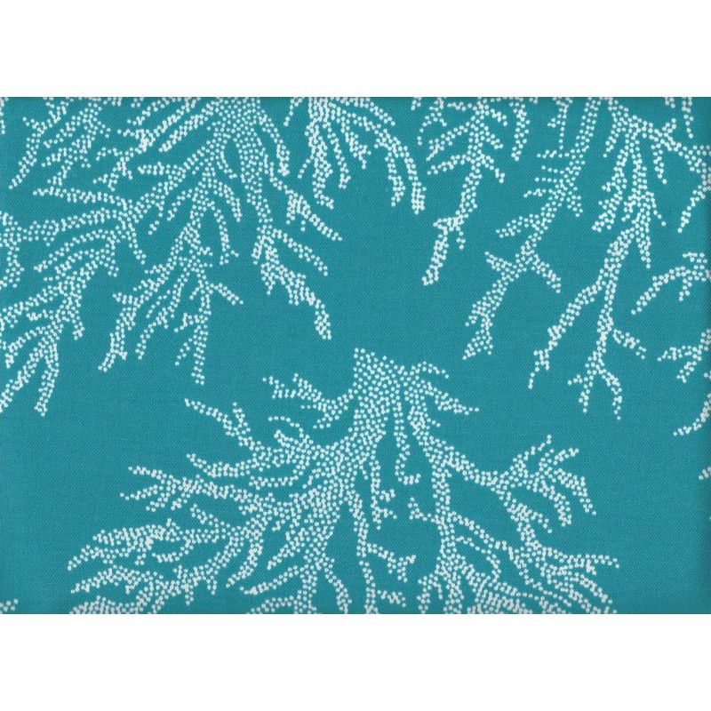 Outdoor Wicker Loveseat Cushion In Seacoral Turquoise  - Jordan Manufacturing