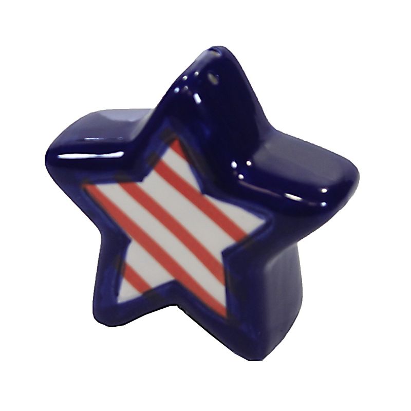 Tabletop 3.0" Patriotic Star Salt & Pepper Set Americana Transpac  -  Salt And Pepper Shaker Sets