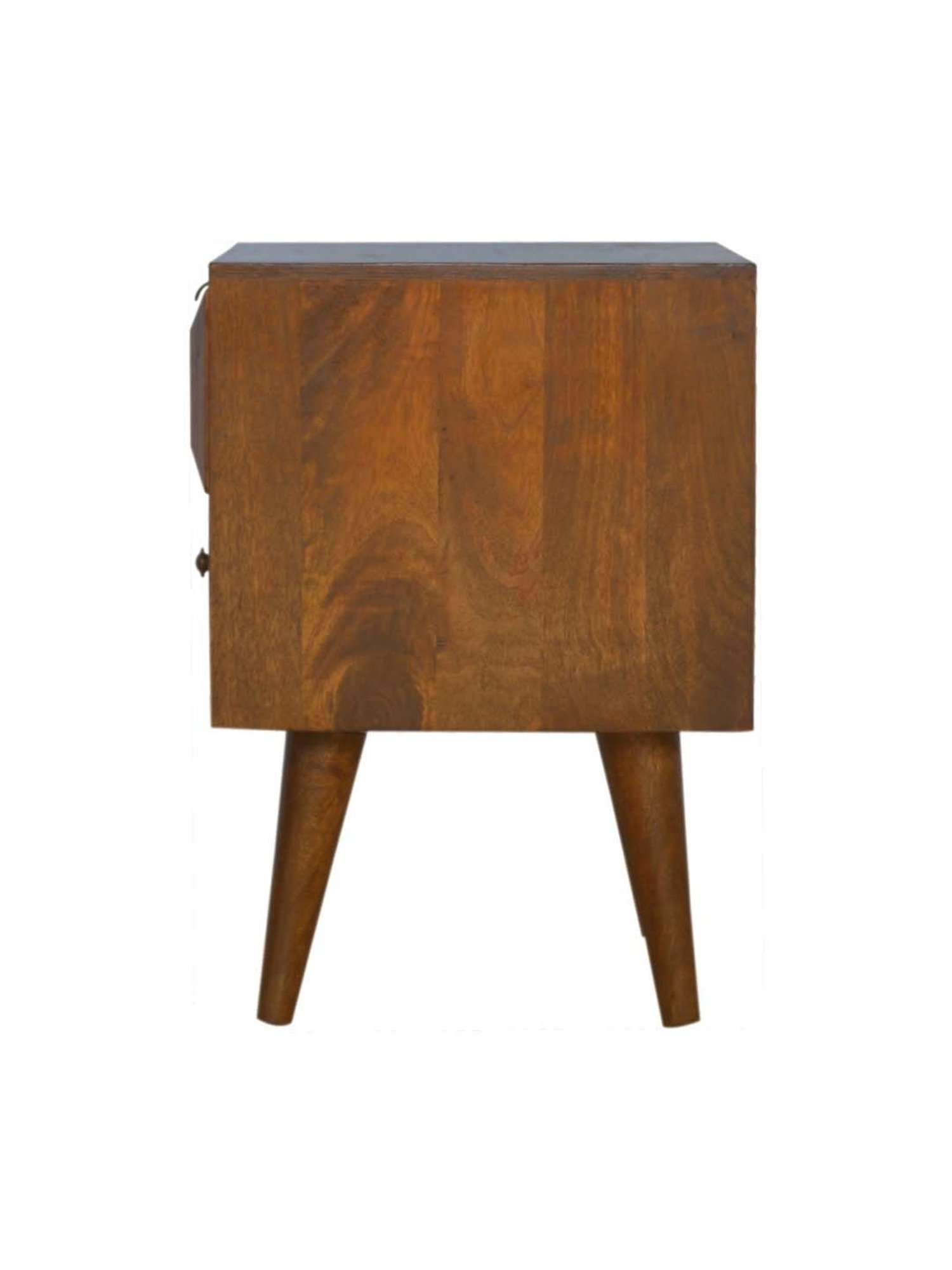 Artisan Furniture Textured Chestnut Prism Brown Bedside Table