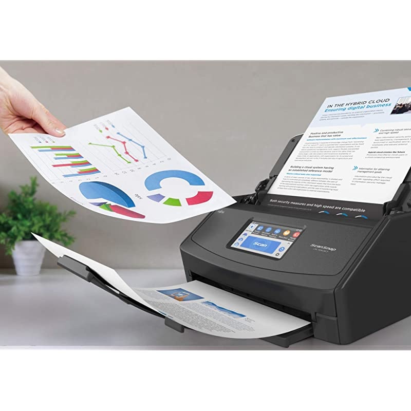 ScanSnap iX1500 Color Duplex Document Scanner with Touch Screen for Mac and PC (Black Model)