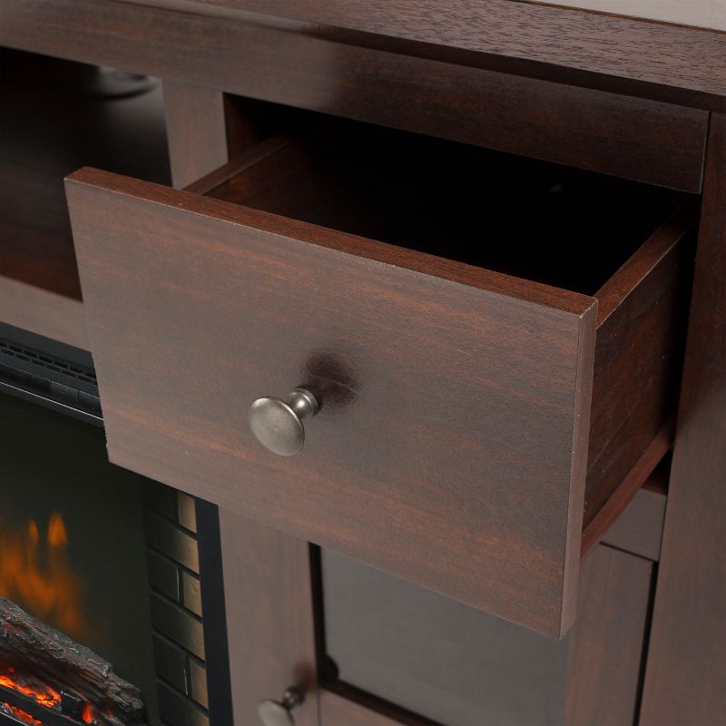 Winchester 56" Media Electric Fireplace Dark Walnut Brown - Muskoka