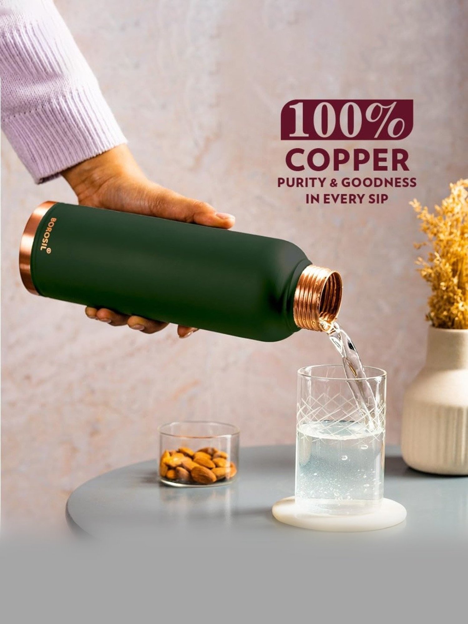 Milton Elfin Silver Stainless Steel Insulated Water Bottle (160 ml) - Set of 1