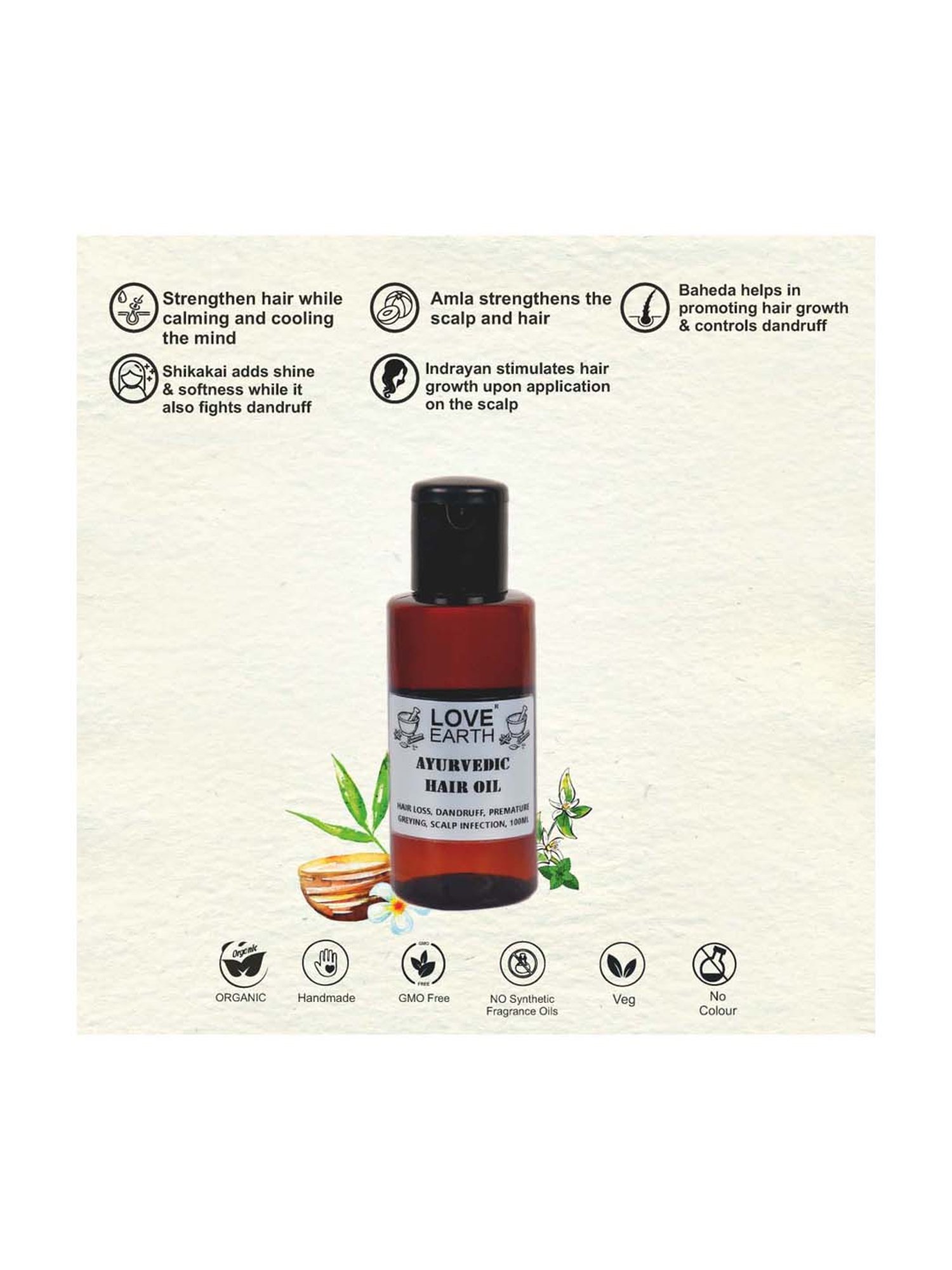Love Earth Ayurvedic Hair Oil - 100 ml