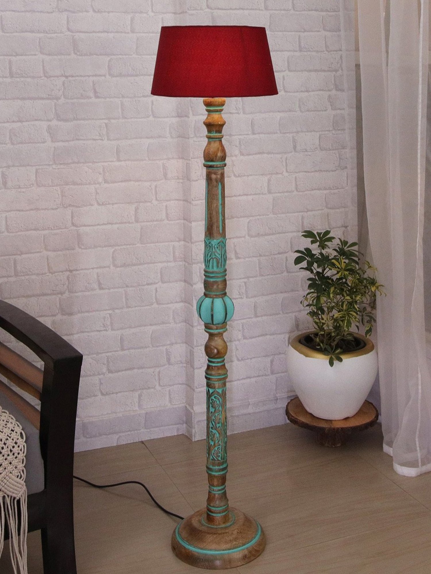 64" x 8.9" x 10.5" Smart Light Full Spectrum Floor Lamp (Includes LED Light Bulb) White - Verilux
