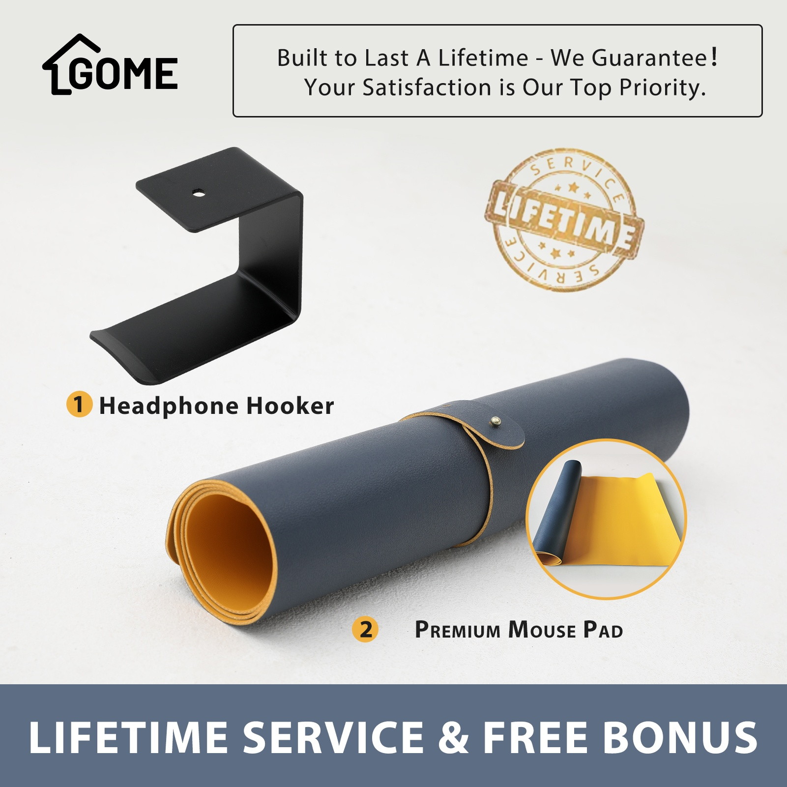 Gome L-Shaped Corner Desk with Hutch - Reversible Computer Writing Desk with Storage Bookshelf, Large PC Study Desk with Shelves, Modern Work Desk Gaming Table for Home Office