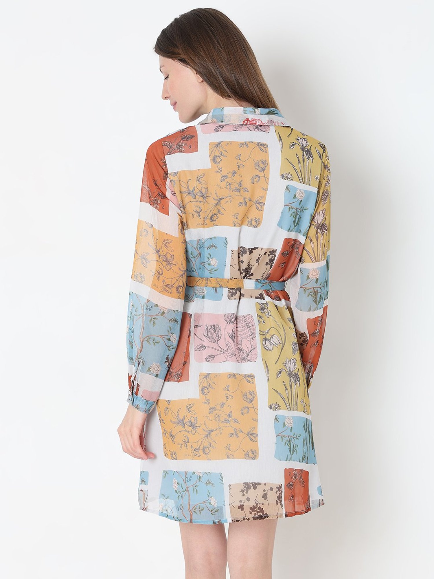 Vero Moda Multicolor Printed Shirt Dress