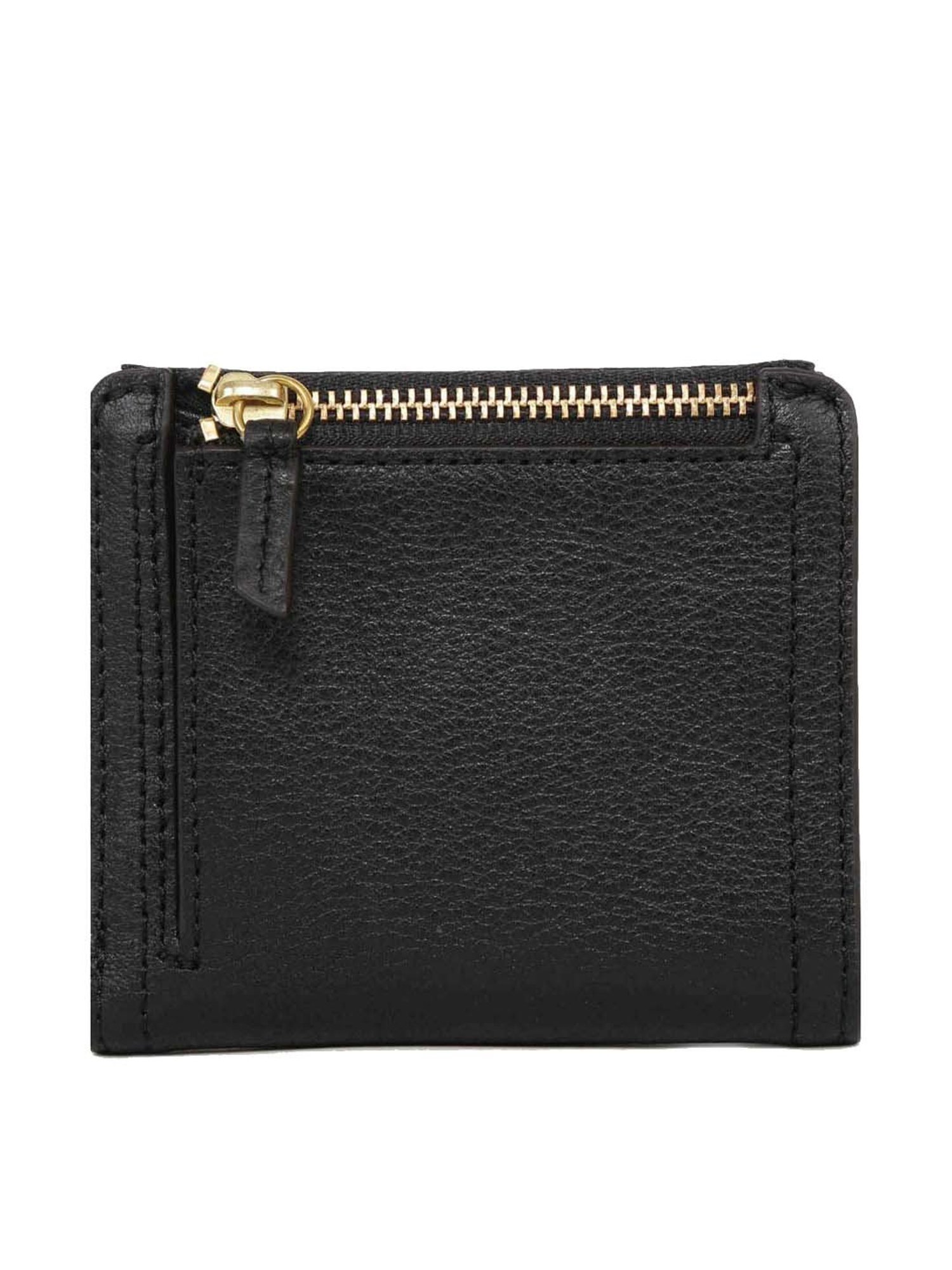 Fossil Logan Black Solid Bi-Fold Wallet for Women