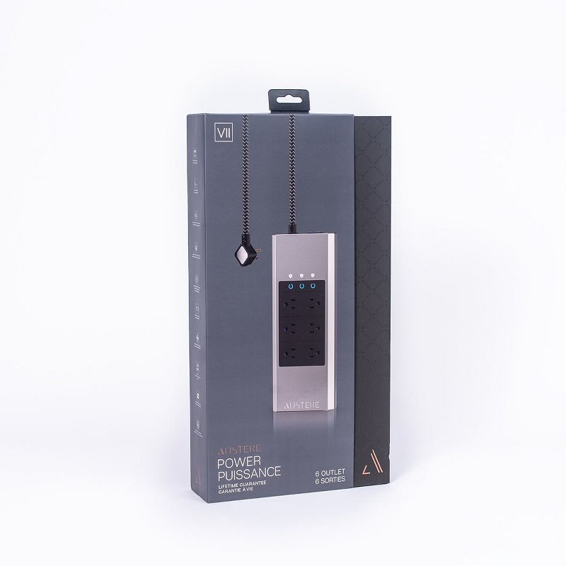 Austere VII Series Power 6-Outlet With 45W USB-C PD port Omniport USB