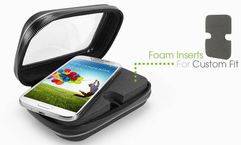 CELLET BIKE MOUNT UNIVERSAL HEAVY DUTY WEATHERPROOF ZIPPER POUCH FOR CELL PHONE