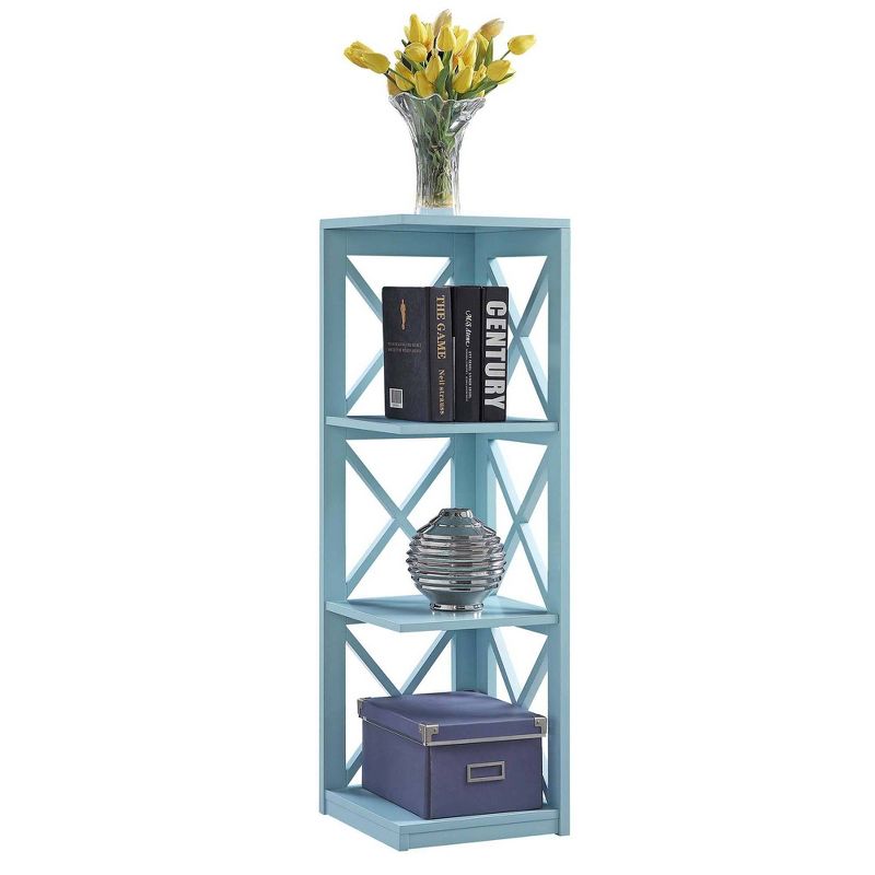 38.5" Oxford 3 Tier Corner Bookcase Sea Foam - Breighton Home