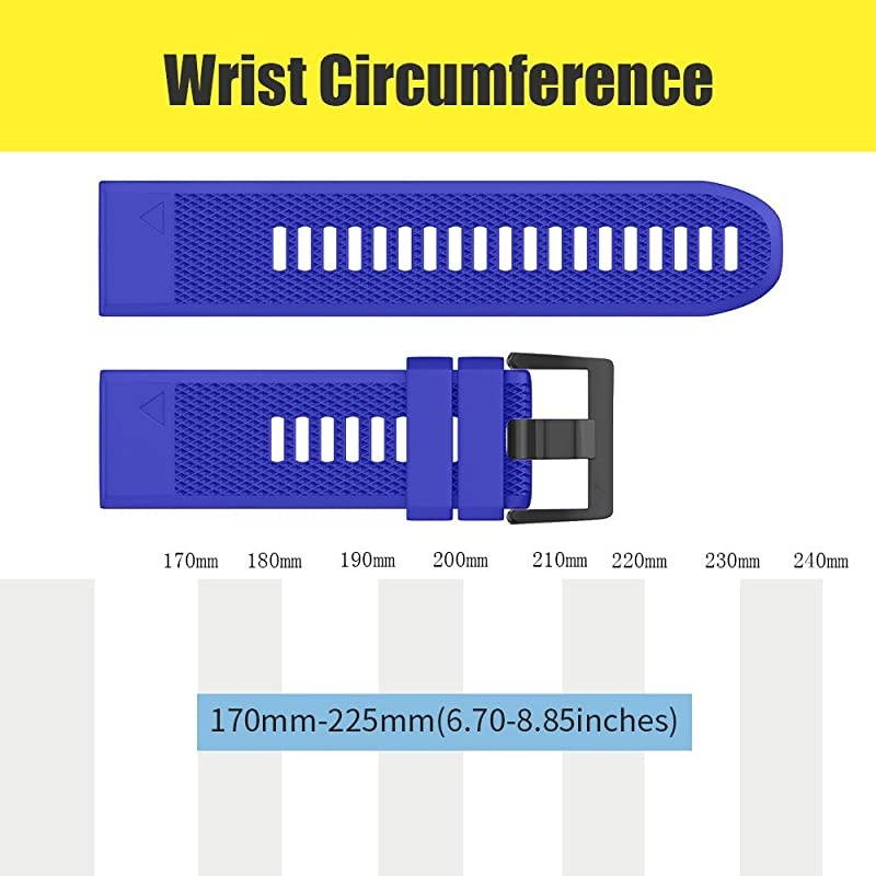 Compatible with Fenix 5 Band Easy Fit 22mm Width Soft Silicone Watch Strap Replacement for Fenix 5Fenix 5 PlusForerunner 935Approach S60Quatix 5 Royal Blue