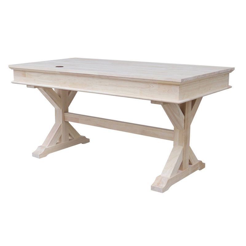 Executive Desk With Canyon Base Unfinished - International Concepts