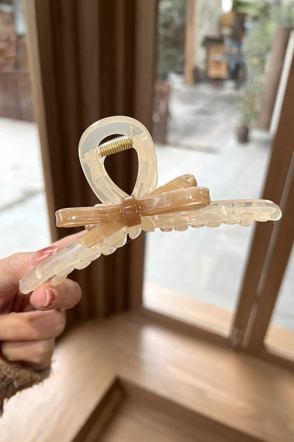 Black Leopard Telephone Spiral Coil Wire Hair Tie