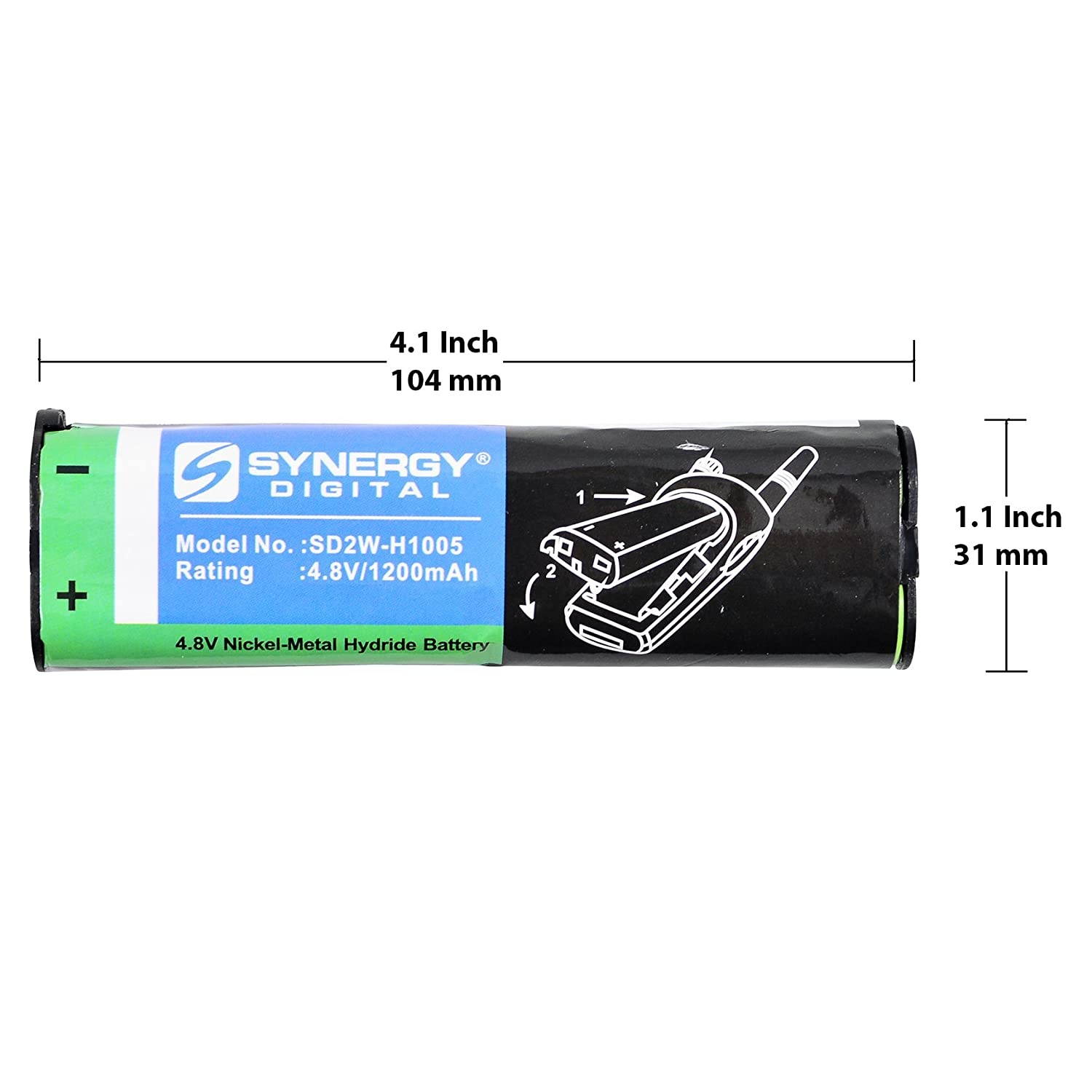 Empire 2-Way Radio Battery, Works with Motorola XTN Series 2-Way Radio, (Ni-MH, 4.8V, 1200 mAh) Ultra Hi-Capacity, Compatible with Motorola NNTN4190 Battery