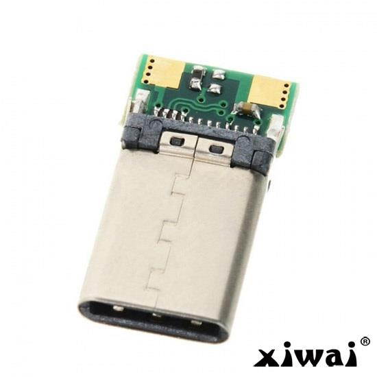 Xiwai DIY USB 3.1 Type C Male & Female Plug & Socket Connector SMT type with PC Board 1set