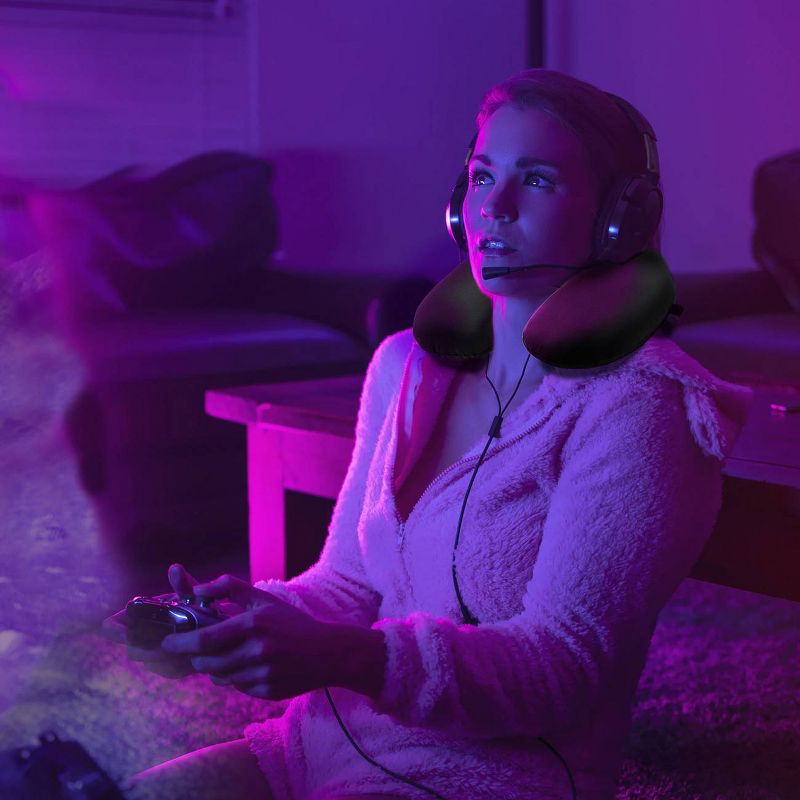 Lewis N. Clark Microbead Neck Travel Pillow - Charcoal Gray