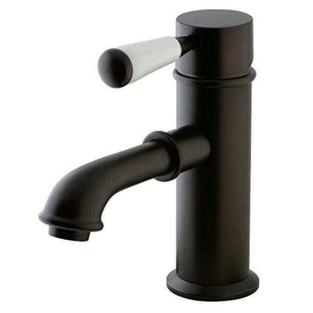 Kingston Brass KS7415DPL Paris Single Handle Lavatory Faucet with Brass Pop-Up, Oil Rubbed Bronze