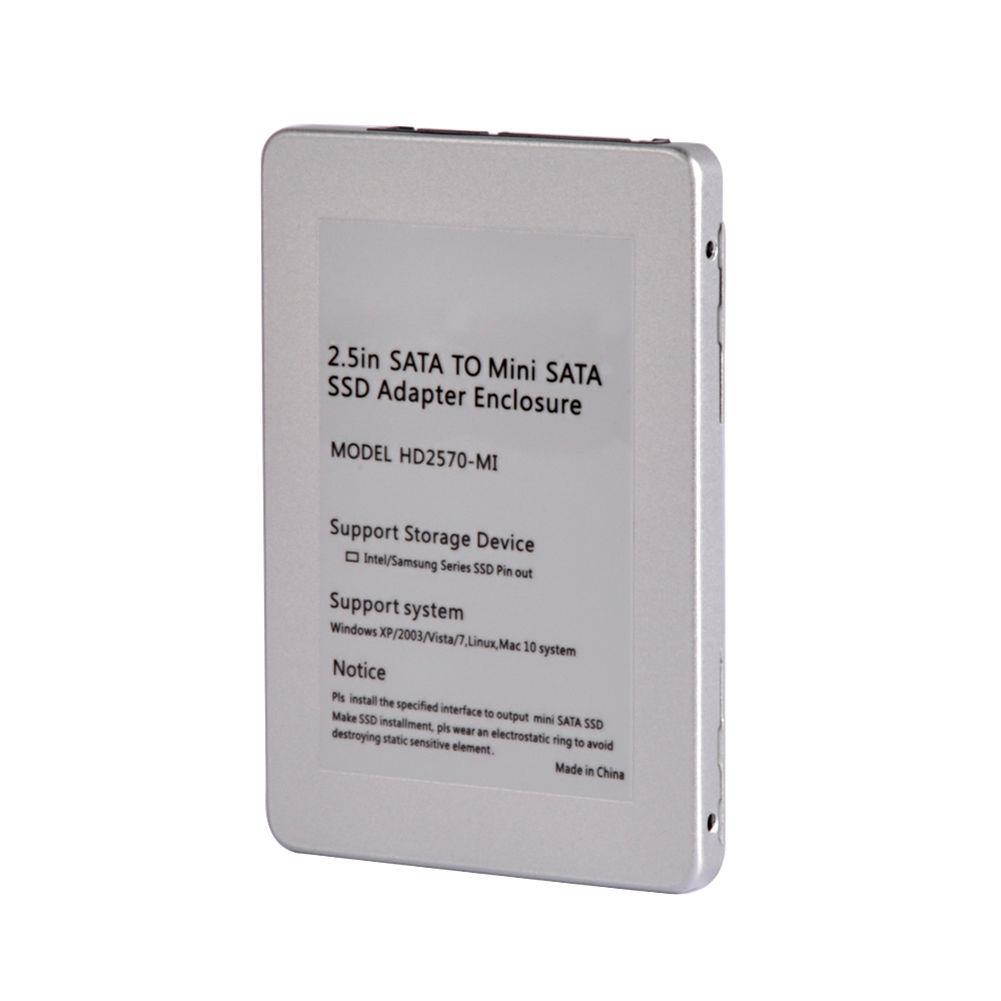 mSATA Mini SSD to 2.5 inch SATA 22-Pin Converter Adapter External Case 7mm