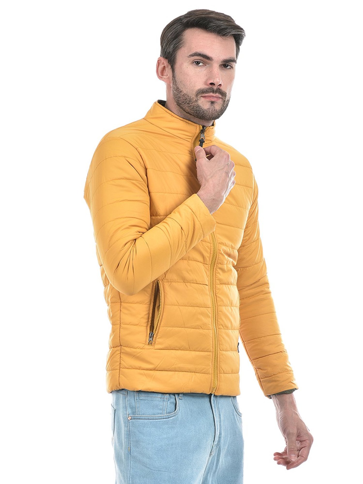 Integriti Mustard & Olive  Regular Fit Reversible Jacket
