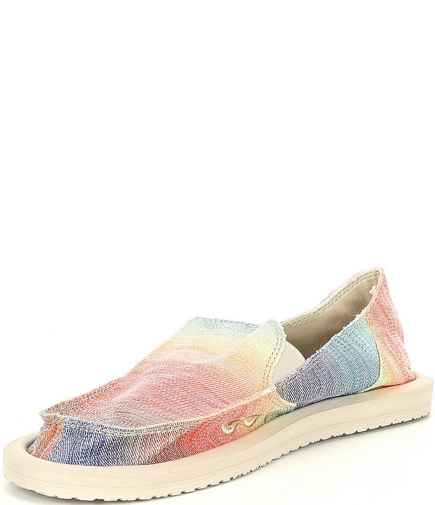 Sanuk Women's Donna Shave Ice Rainbow Slip-Ons