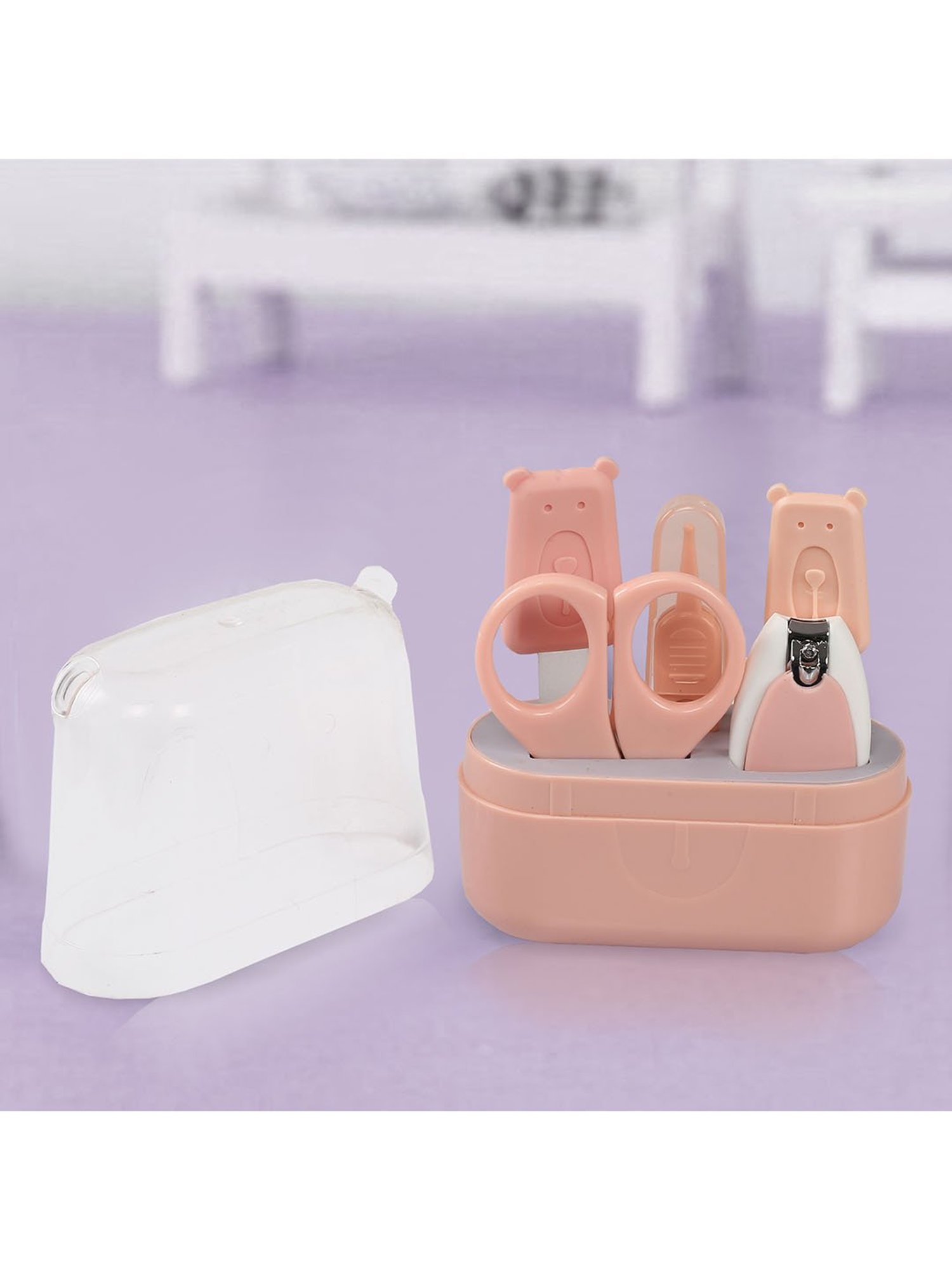 Baby Moo Peach Grooming Kit of 5 Pcs with a Nail Clipper