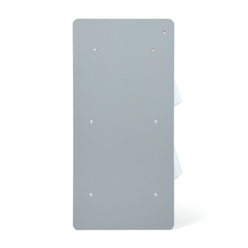 Kids' End Table Nightstand with 4 Storage Bins Gray/White - Humble Crew