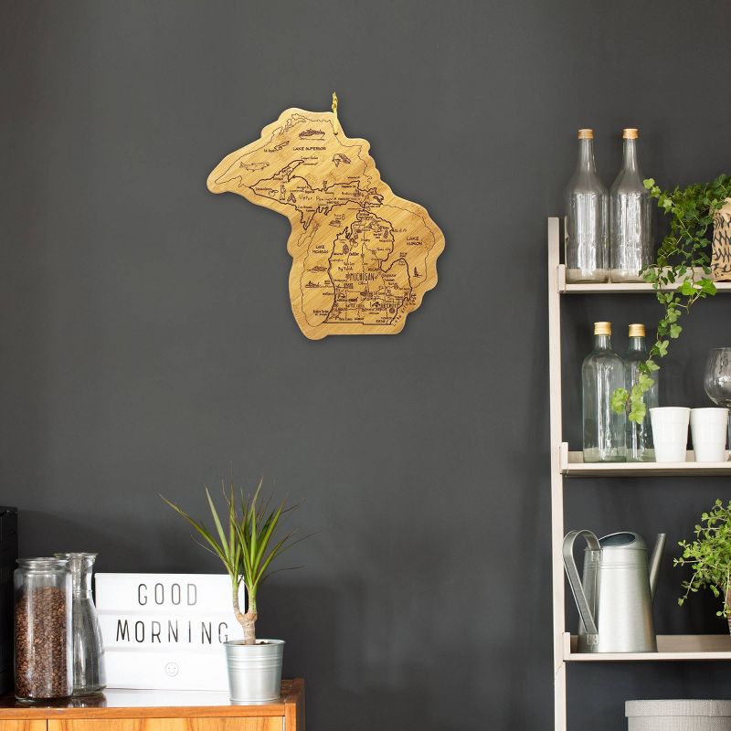 Totally Bamboo Destination Michigan (Full State) Serving and Cutting Board