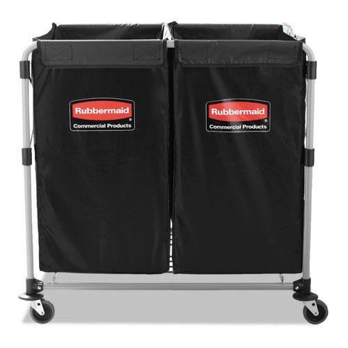 Rubbermaid Commercial Collapsible X-Cart Steel 2 to 4 Bushel Cart 24 1/10w x 35