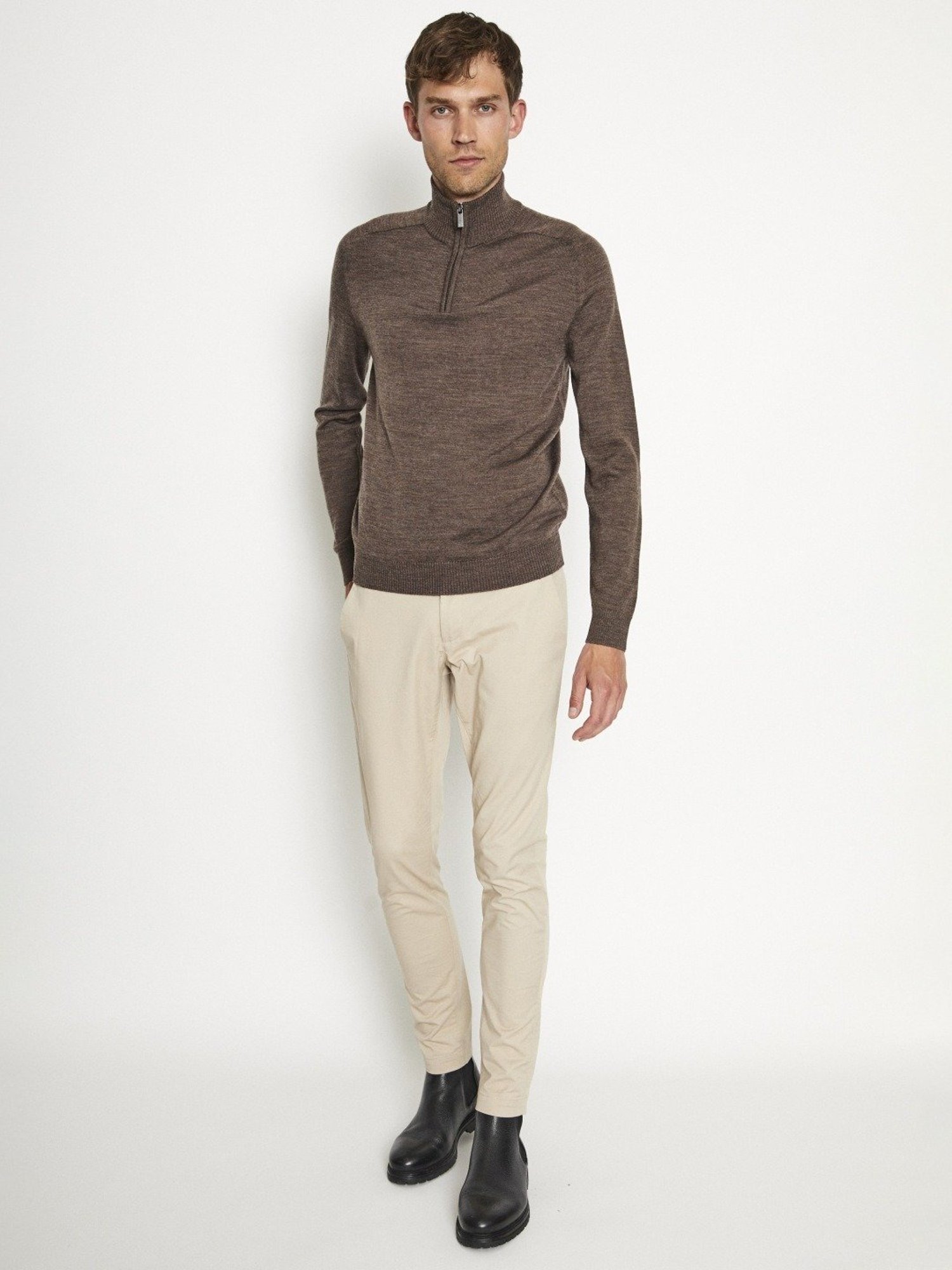 Bruun & Stengade Brown Regular Fit Sweater