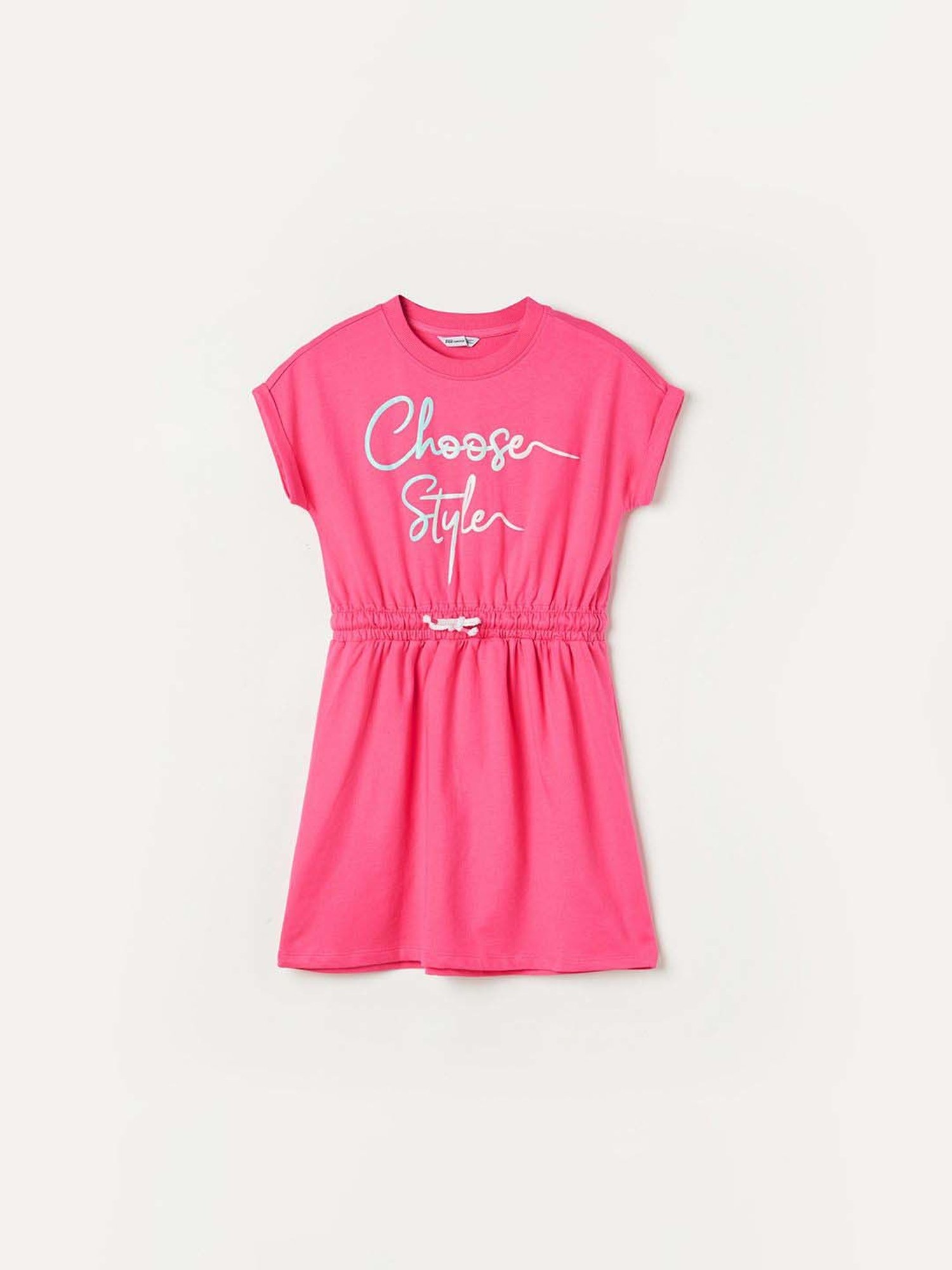 Fame Forever by Lifestyle Girls Pink Cotton Printed Dress