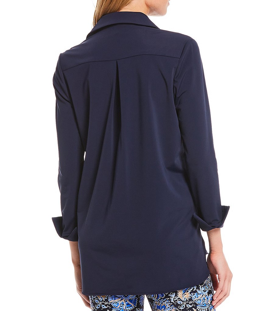 Jude Connally Hadley Roll-Tab Sleeve Point Collar Tunic