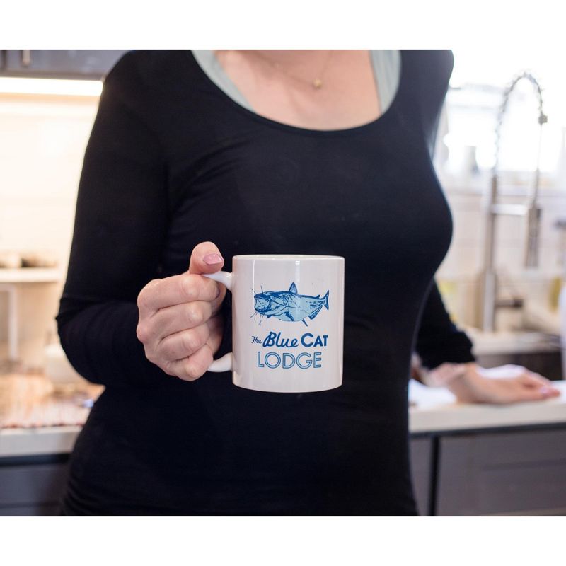 Surreal Entertainment Ozark Blue Cat Lodge Ceramic Mug | Holds 11 Ounces