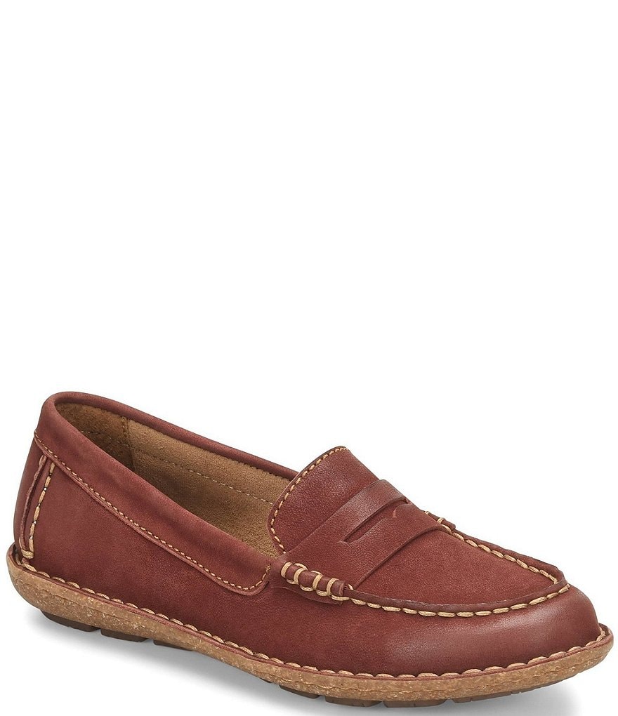 Born Nerina Suede Penny Loafers