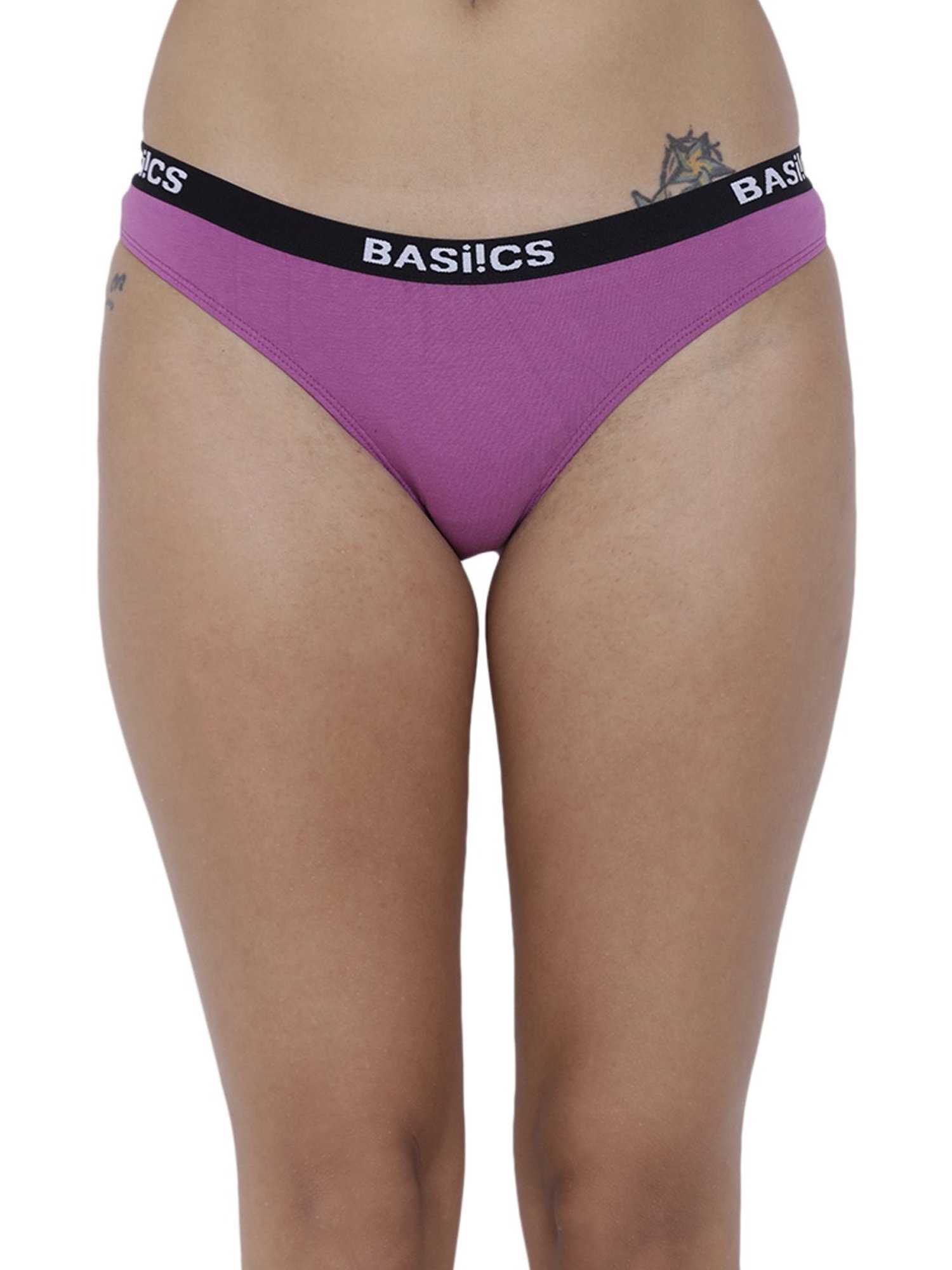 BASIICS by La Intimo Multicolor Cotton Bikini Panty ( Pack Of 2 )