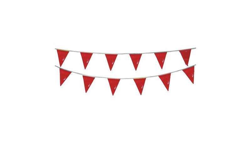 ZORO SELECT 1EKR5 Pennants,Vinyl,Red,60 ft.