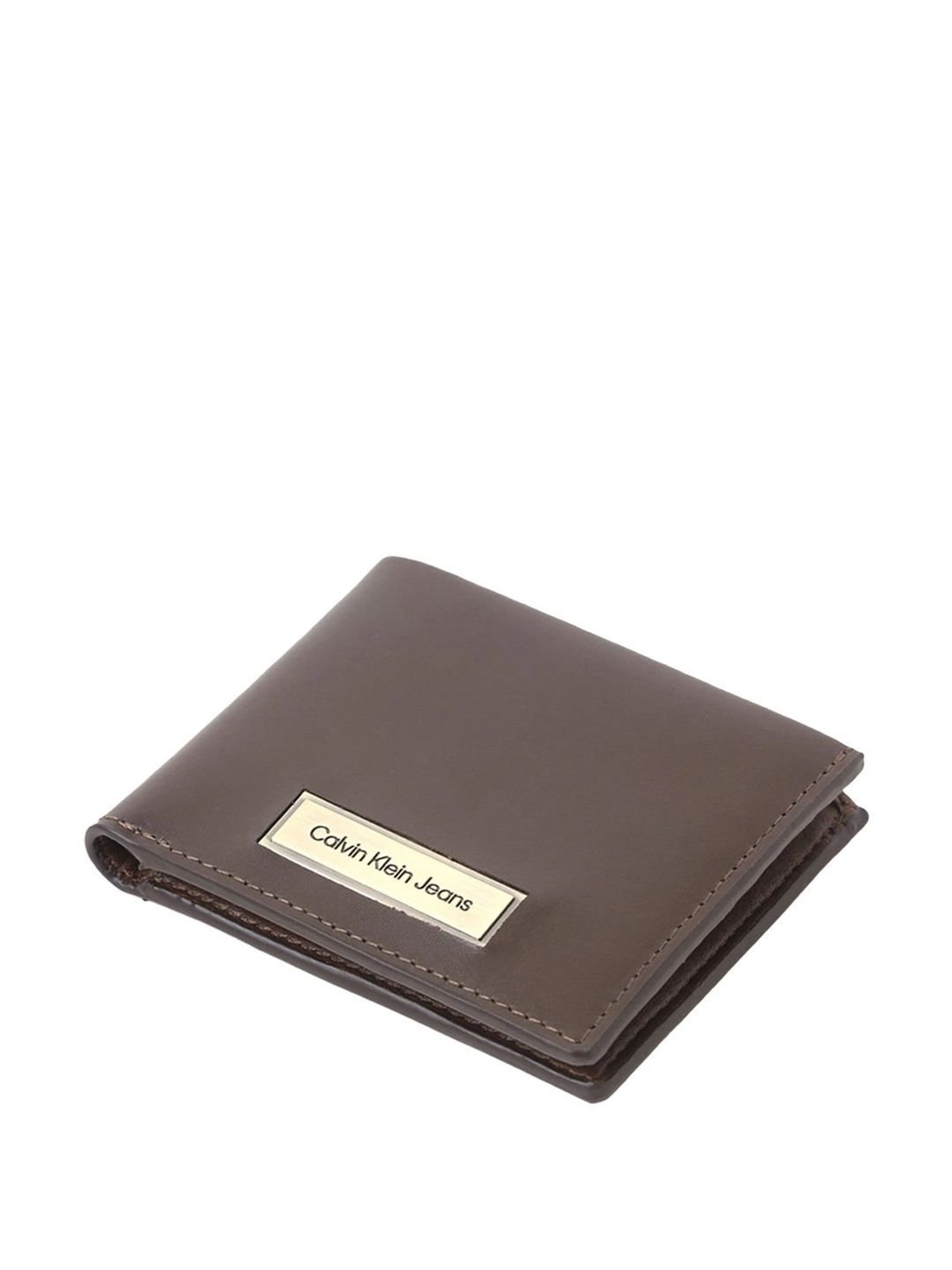 CALVIN KLEIN Brown RFID Leather Bi-Fold Wallet