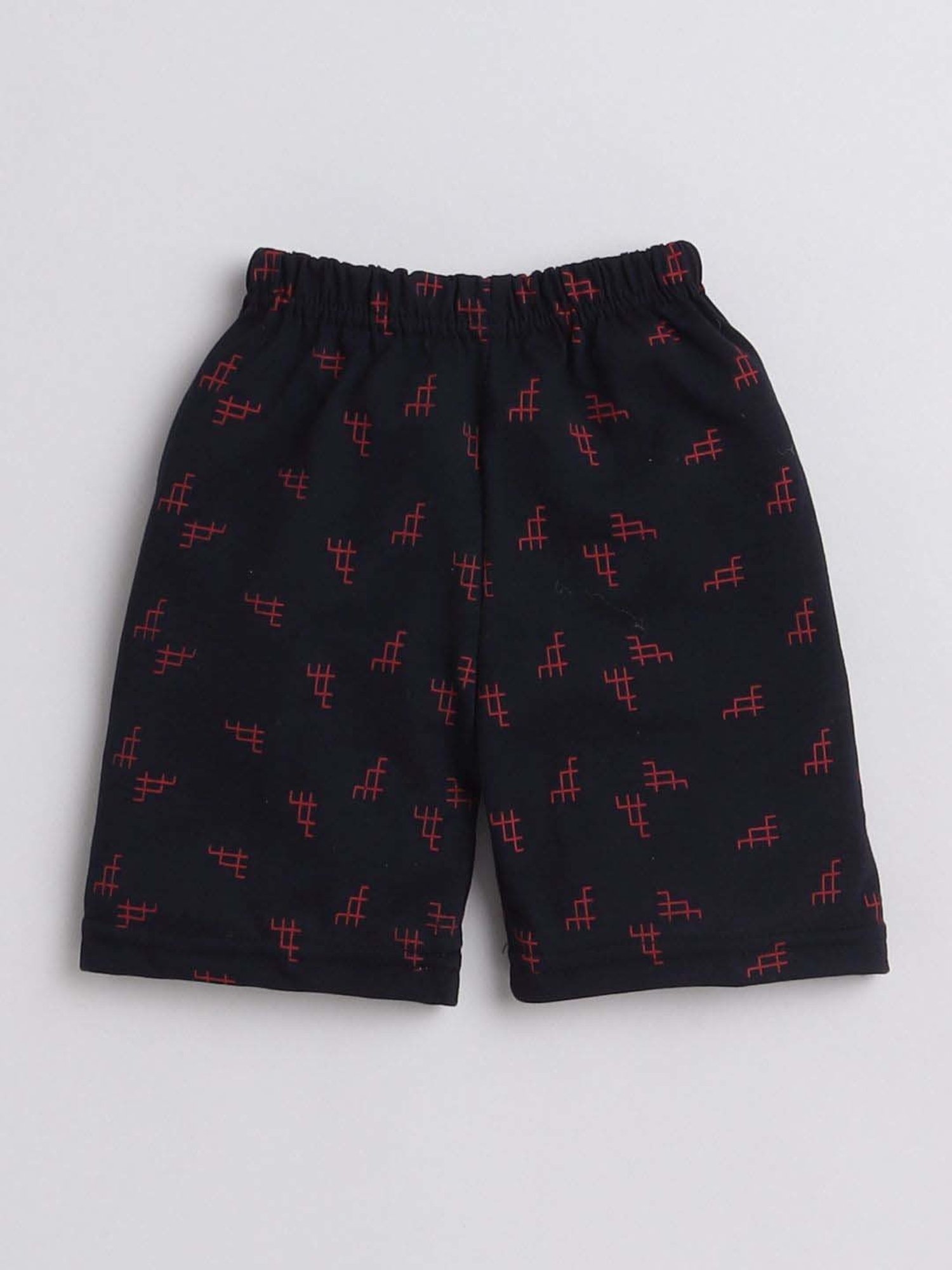 Fourfolds Unisex Red Printed Clothing Set