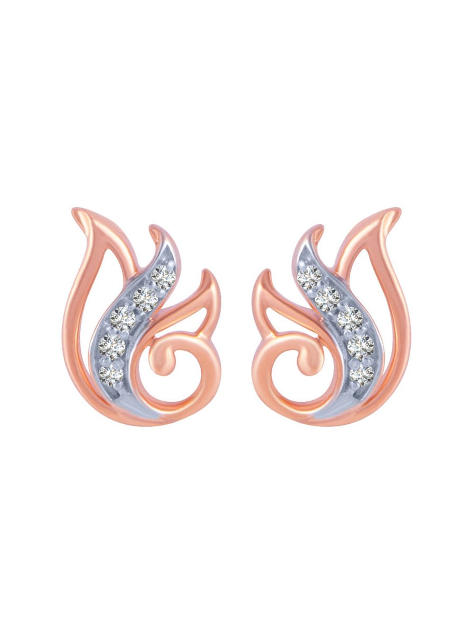 P.C. Chandra Jewellers 18 kt Gold & Diamond Earrings