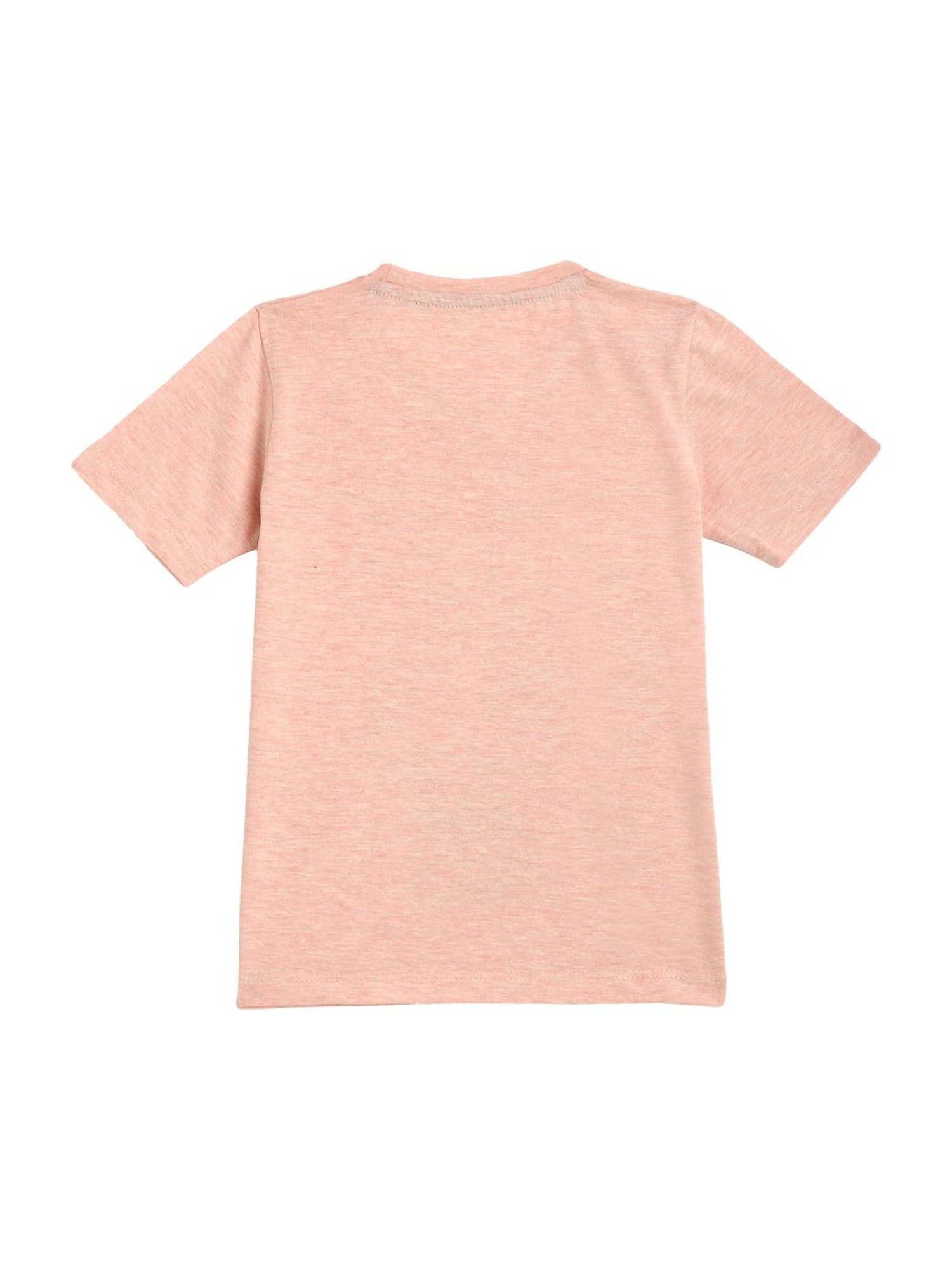 Kids Craft Peach Cotton Printed T-Shirt & Pants