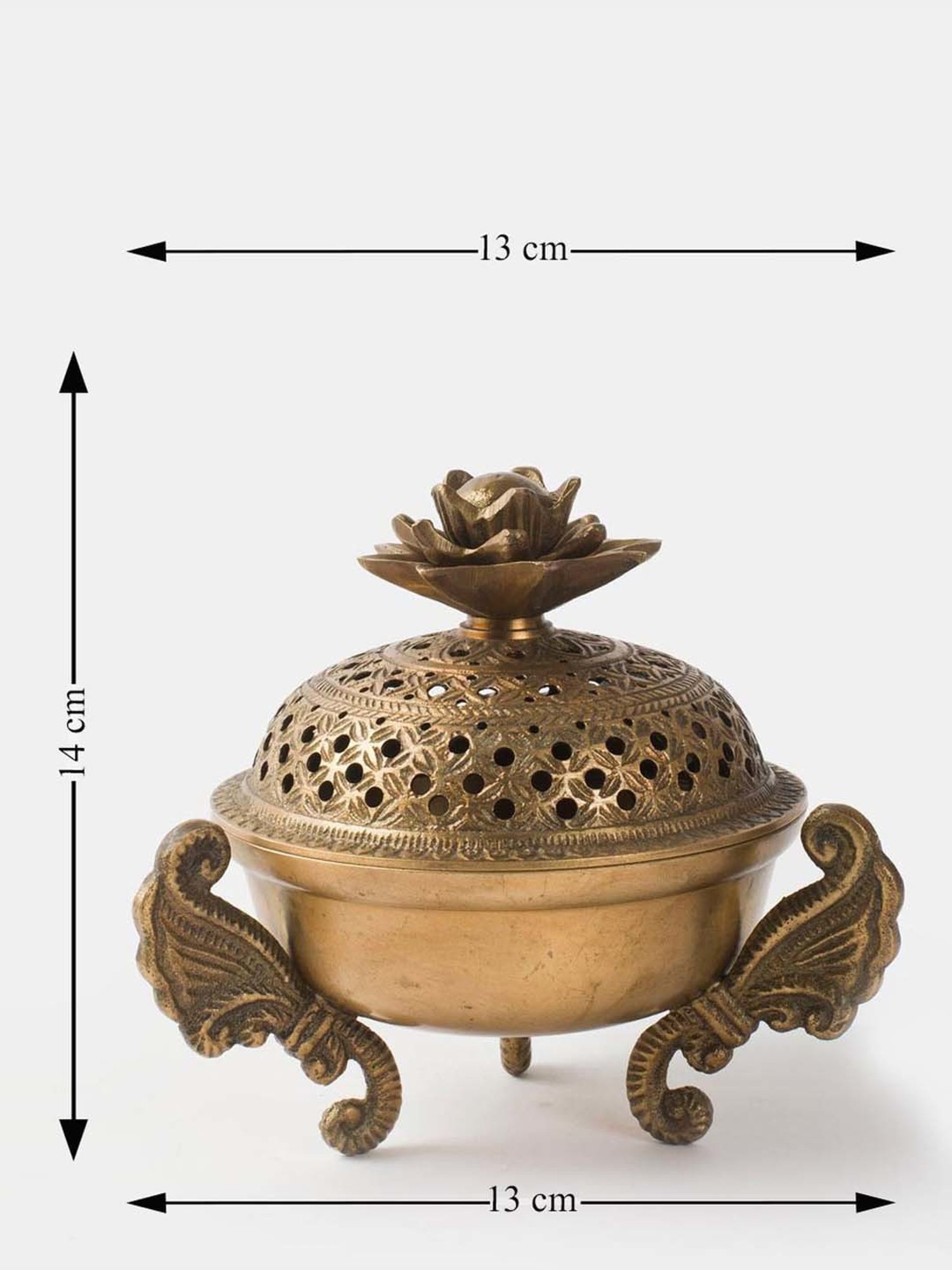 Fabindia Home Mehnoor Golden Metal Fumer