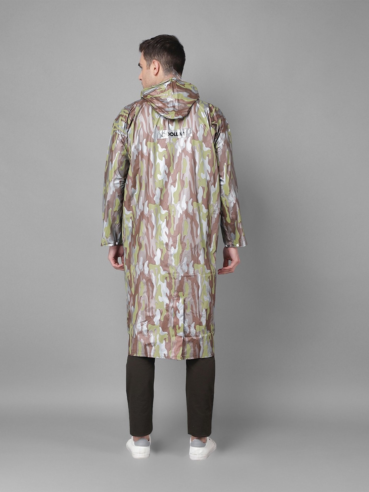 Dollar Brown Regular Fit Printed Rainwear Jacket