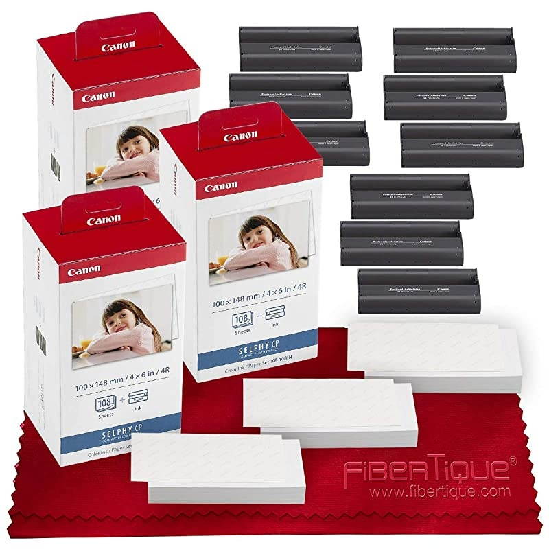 KP-108IN Color Ink and Paper Set Includes Total of 324 Sheets and 9 Ink Cartridges